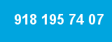 918 195 74 07 918 195 74 07